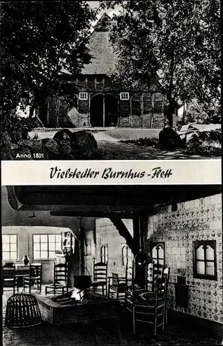 Ak Vielstedt Hude in Oldenburg, Vielstedter Burnhus Flett, Strackerjan's