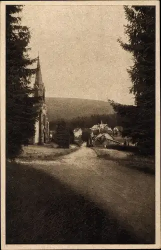 Ak Herrenwies Forbach, Kurhaus Herrenwies und Kirche