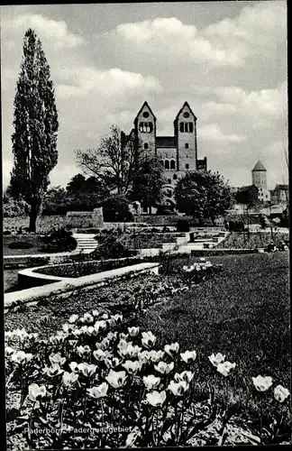 Ak Paderborn in Westfalen, Paderquellgebiet, Abdinghofkloster, Kirche