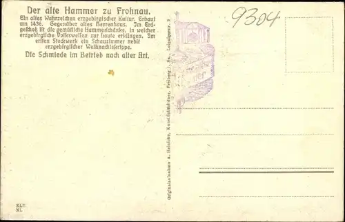 Ak Frohnau Annaberg Buchholz, Glückauf, Frohnauer Hammer