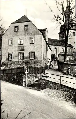 Ak Wiederau in Sachsen, Clara Zetkin Gedächtnisstätte, Straßenpartie