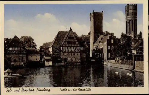 Ak Lüneburg in Niedersachsen, Partie a. d. Ratsmühle