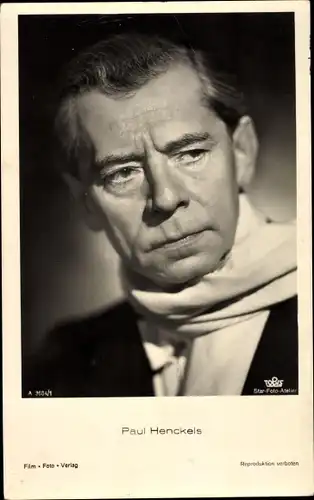 Ak Schauspieler Paul Henckels, Schal, Portrait