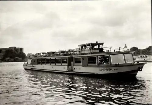Ak Berliner Fahrgastschiffe, Salondampfer MS Sperber, P 107