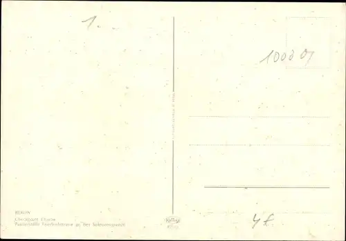 Ak Berlin Mitte, Checkpoint Charlie, Passierstelle Friedrichstraße an der Sektorengrenze