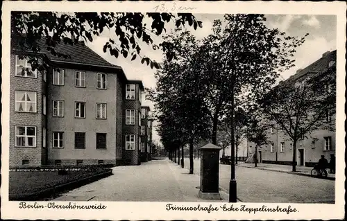 Ak Berlin Köpenick Oberschöneweide, Triniusstraße Ecke Zeppelinstraße