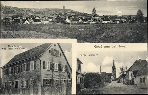 Ak Lehrberg in der Frankenhöhe Bayern, Handlung, Blick auf den Ort