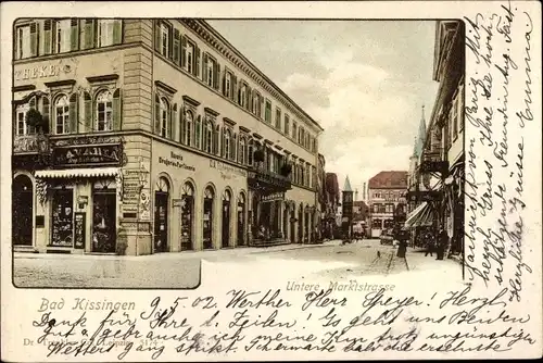Ak Bad Kissingen Unterfranken Bayern, Untere Marktstraße, Apotheke