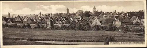 Klapp Ak Dinkelsbühl in Mittelfranken, Blick von der Bahnhofstraße