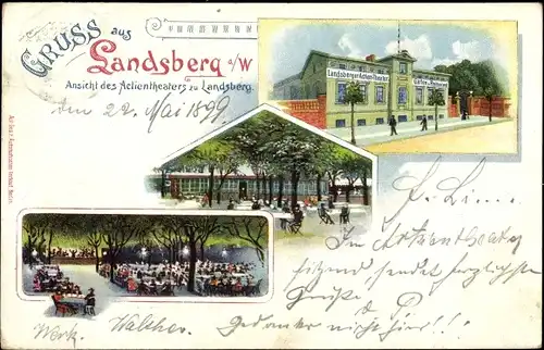 Litho Gorzów Wielkopolski Landsberg an der Warthe Ostbrandenburg, Aktientheater