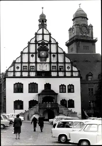 Foto Plauen im Vogtland, Altes Rathaus, Renaissancegiebel, 1974