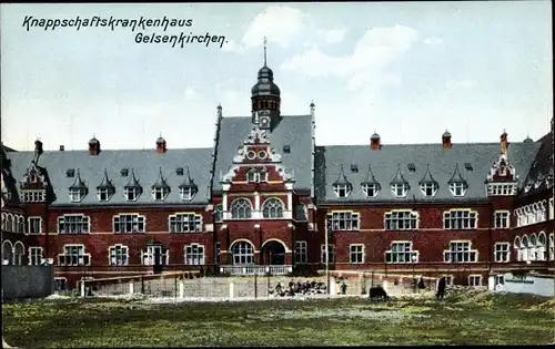 Ak Gelsenkirchen, Knappschaftskrankenhaus mit Garten