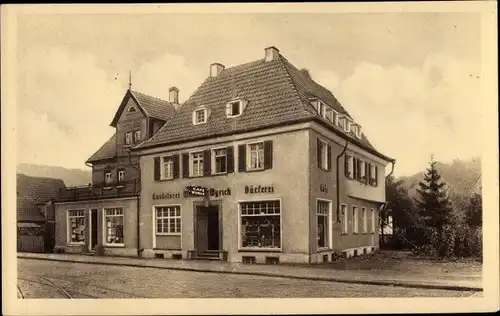 Ak Stuttgart Hedelfingen in Baden Württemberg, Cafe Konditorei, Straßenpartie