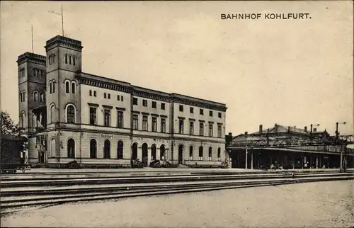 Ak Węgliniec Kohlfurt Schlesien, Bahnhof, Gleisseite, Dworzec