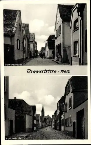 Ak Ruppertsberg in der Pfalz, Dalbergstraße, Schlossstraße