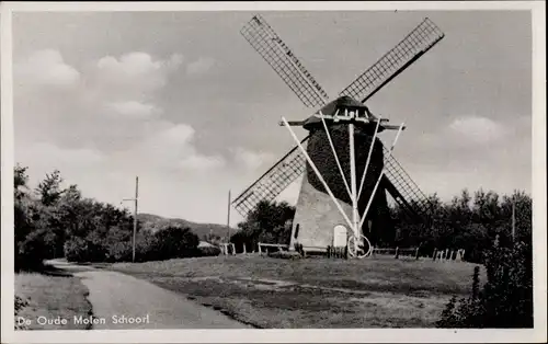 Ak Schoorl Nordholland Niederlande, Die alte Windmühle