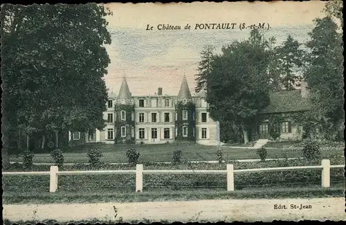 Ak Pontault Seine et Marne, Le Chateau