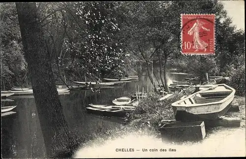 Ak Chelles Seine et Marne, Un Coin des Iles