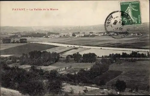 Ak Pavant Aisne, La Vallee de la Marne