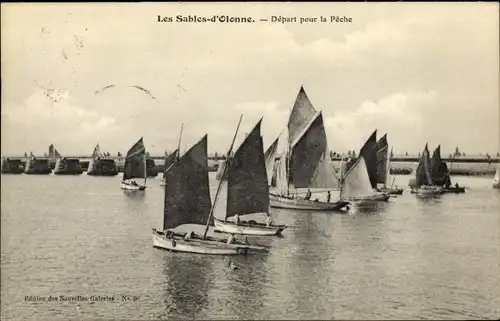 Ak Sables d'Olonne Vendée, Depart pour la Peche