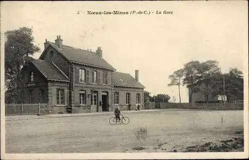 Ak Nœux Noeux les Mines Pas de Calais, La Gare