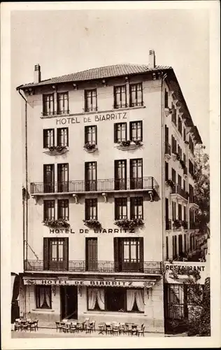 Ak Lourdes Hautes Pyrénées, Hotel de Biarritz