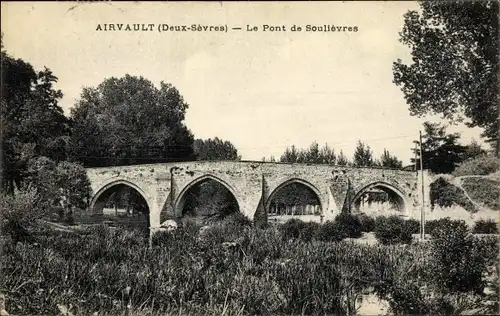 Ak Airvault Deux Sevres, Le Pont de Soulievres