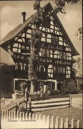 Ak Herisau Kanton Appenzell Außerrhoden, Fachwerkbau