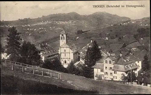 Ak Trogen Kanton Appenzell Ausserrhoden, Blick auf den Ort, Rehetobel