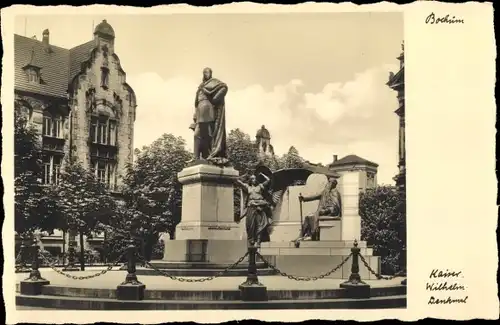 Ak Bochum im Ruhrgebiet, Kaiser Wilhelm Denkmal