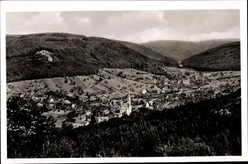 Ak Ettenheimmünster Ettenheim im Ortenaukreis, Panorama von der Ortschaft