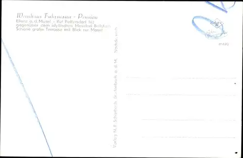 Ak Ellenz Poltersdorf an der Mosel, Weinhaus Fuhrmann