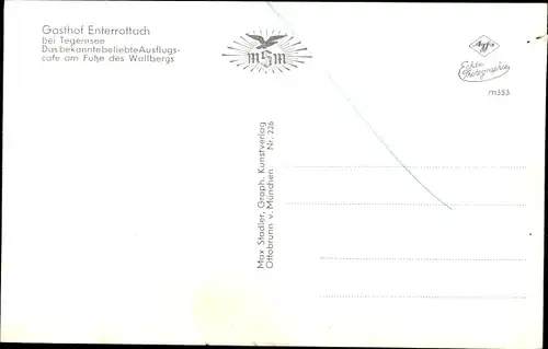 Ak Enterrottach Rottach Egern in Oberbayern, Gasthof, Terrassenpartie