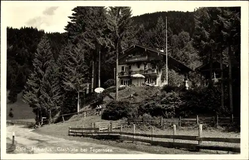 Ak Glashütte Kreuth am Tegernsee Oberbayern, Cafe Hubertus