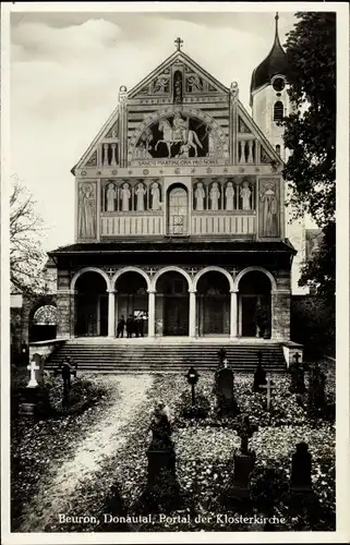 Ak Beuron in Baden Württemberg, Portal der Klosterkirche