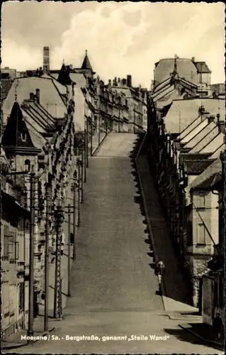 Ak Meerane in Sachsen, Bergstraße, Steile Wand