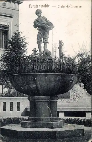 Ak Fürstenwalde an der Spree, Graßnick Brunnen