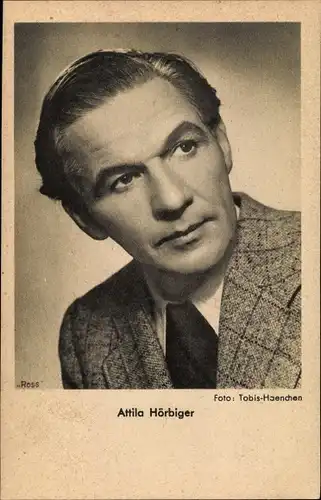 Ak Schauspieler Attila Hörbiger, Portrait, Ross