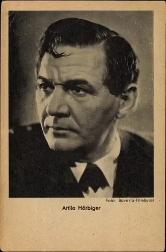 Ak Schauspieler Attila Hörbiger, Portrait, Anzug, Haartolle