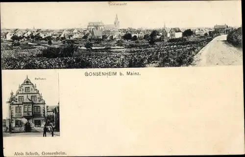 Ak Gonsenheim Mainz Rheinland Pfalz, Rathaus, Totalansicht