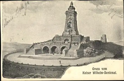 Ak Steinthaleben in Thüringen, Kyffhäuser, Kaiser Wilhelm Denkmal, Kyffhäuser Hotel Rossla