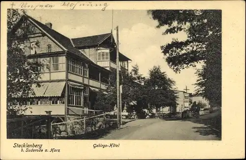 Ak Stecklenberg Thale im Harz, Gebirgshotel