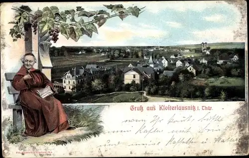 Ak Bad Klosterlausnitz in Thüringen, Blick auf den Ort, Mönch