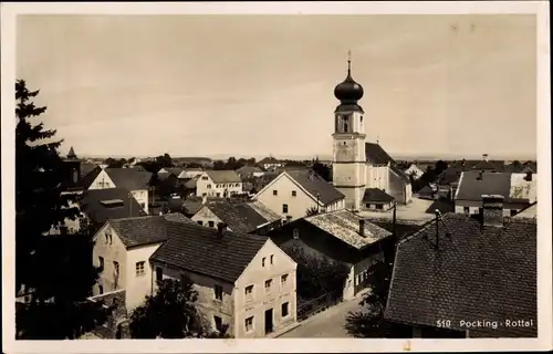 Ak Pocking in Niederbayern, Totalansicht der Ortschaft