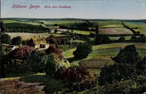 Ak Ascheffel im Kreis Eckernförde, Hüttener Berge, Blick vom Sandberg