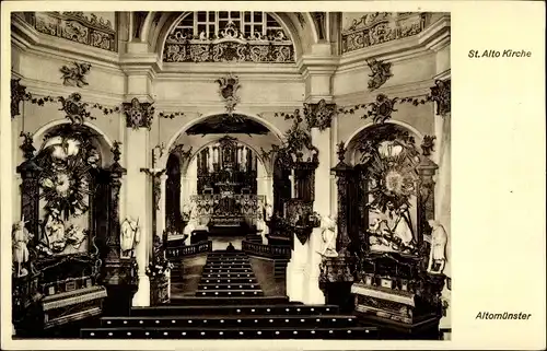 Ak Altomünster in Oberbayern, St. Alto Kirche, Inneres, Altar