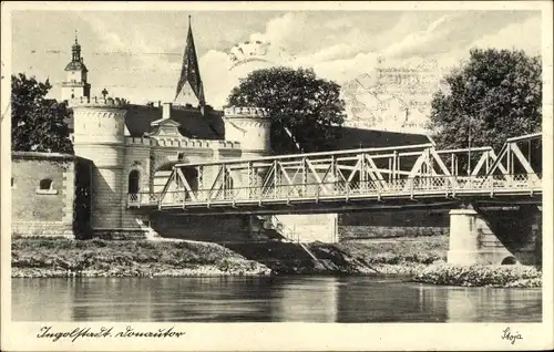 Ak Ingolstadt in Oberbayern, Donautor