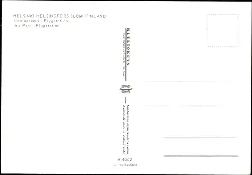 Ak Helsinki Helsingfors Finnland, Flughafen, Innenansicht, Passagierflugzeuge
