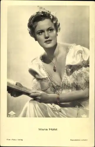 Ak Schauspielerin Maria Holst, Portrait, Film Foto Verlag