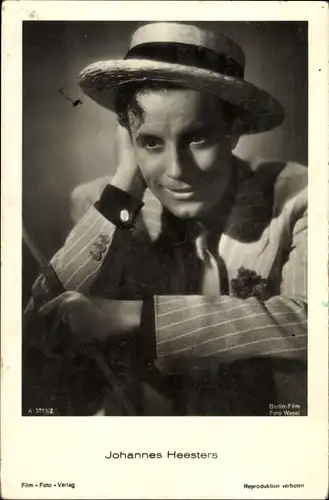 Ak Schauspieler Johannes Heesters, Portrait mit Hut